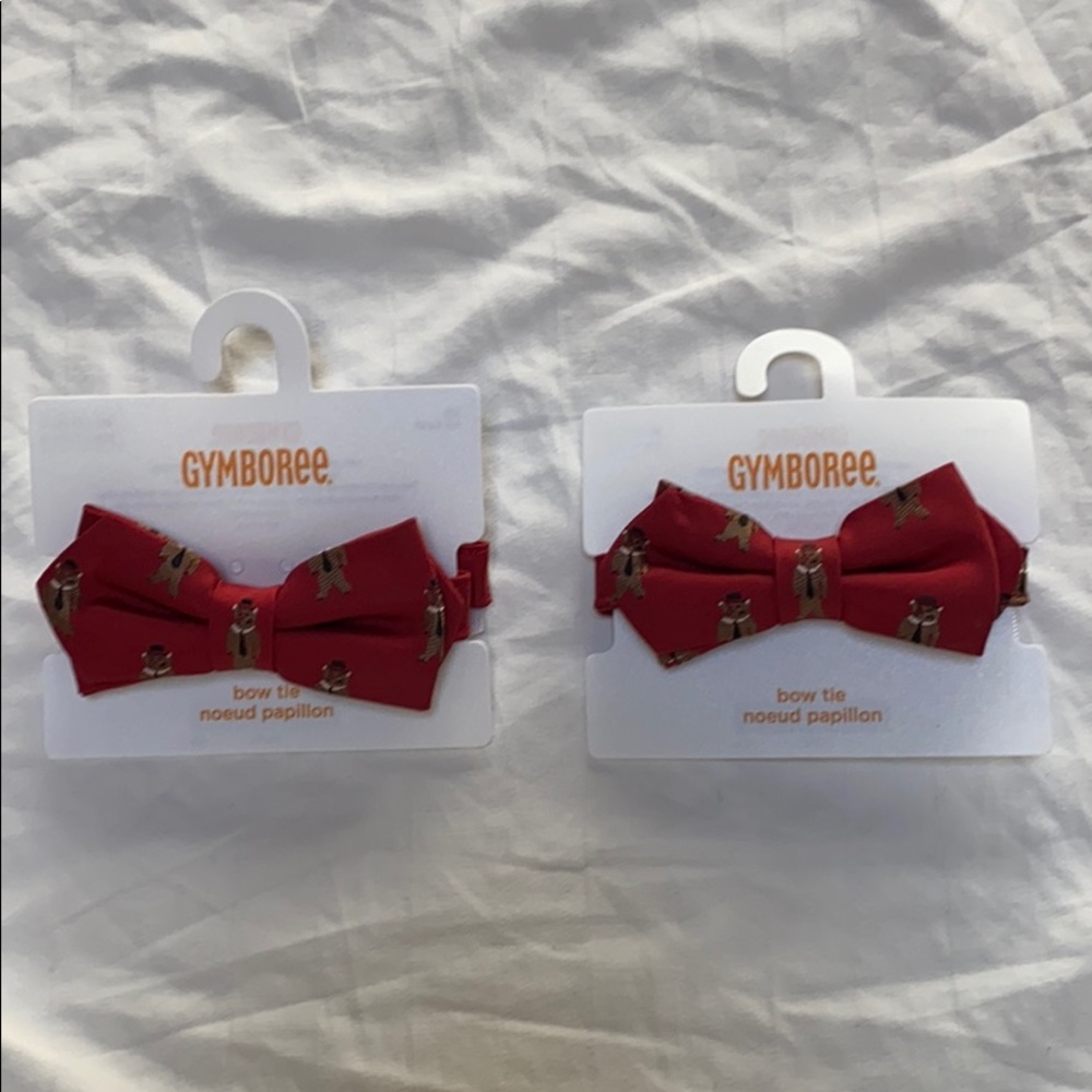 NIP Gymboree Boys Red Bowtie with Animal Print
